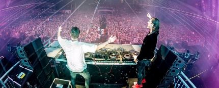 Axwell^Ingrosso durante su sesión en el Ultra Music Festival en Miami