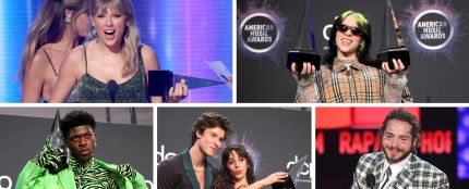 Taylor Swift, Billie Eilish, Lil Nas X, Shawn Mendes, Camila Cabello y Post Malone, premiados en los AMAs 2019