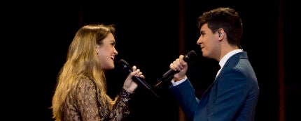 Amaia y Alfred García representando 'Tu canción' en Eurovisión 2018 Amaia y Alfred García representando 'Tu canción' en Eurovisión 2018