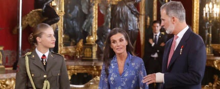  Los reyes Felipe y Letizia junto a la princesa Leonor 